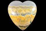 Polished Bumblebee Jasper Heart - Indonesia #160407-1